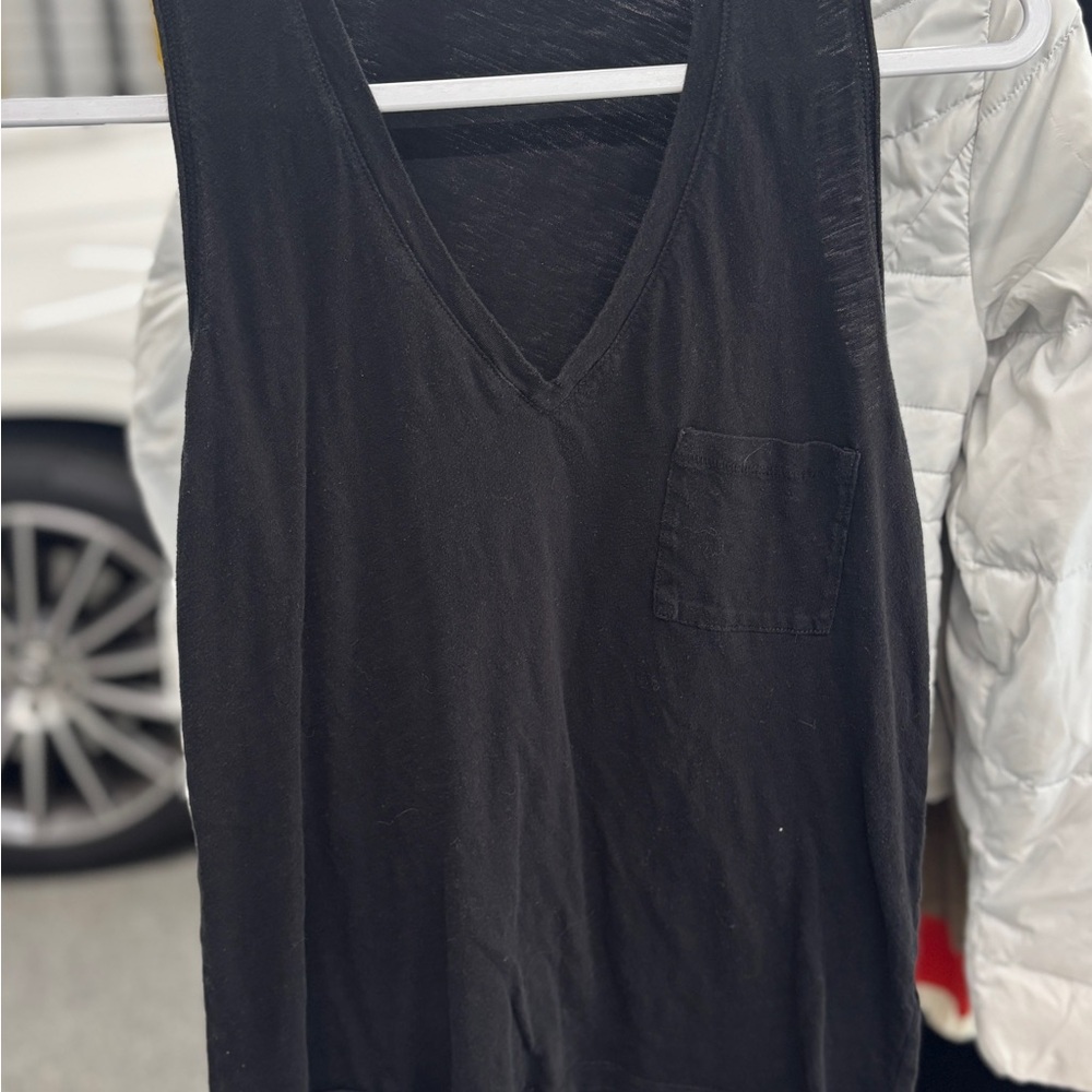 Madewell Charcoal V-Neck Top